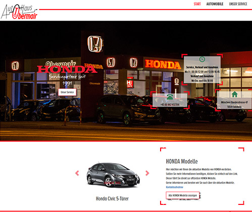Webseite Honda Obermair